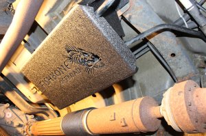 Jeep Wrangler Unlimited Skid Plate - Fishbone Offroad - Steel EVAP Canister - Black Textured Powdercoat - `07-`12